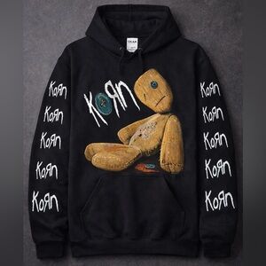 Korn Rock Nu Metal Sweatshirts Hoodies Cotton Streetwear Hooded Sz S-3XL